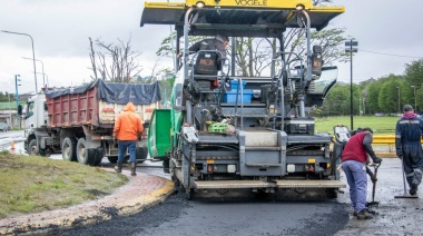 Culminaron los trabajos de repavimentación de la rotonda del Puente de La Mujer