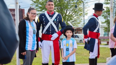 Tolhuin recibió la visita del Regimiento de Infantería 1 Patricios en el Día de la Soberanía Nacional