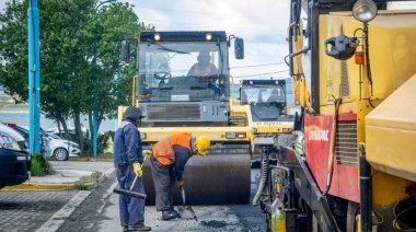 La calle Constitución Fueguina quedó habilitada al tránsito tras ser repavimentada