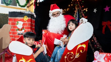 Una multitud de niños y niñas celebraron la magia de las fiestas en Ushuaia