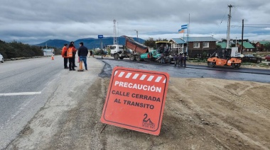 Tolhuin avanza en la renovación de su acceso principal