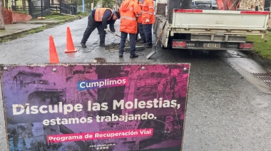 Se realizaron tareas de bacheo en el barrio Andino