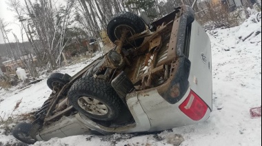 Despiste y vuelco en Ushuaia