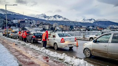 El municipio de Ushuaia realiza controles de uso de cubiertas de invierno