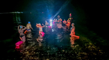 Nadadores de distintas partes del país recibieron el invierno en aguas del Canal Beagle
