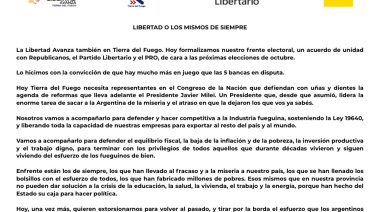 La Libertad Avanza formalizó su frente electoral en Tierra del Fuego