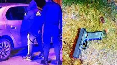 Dos menores robaron unas gorras portando una pistola de 9 mm