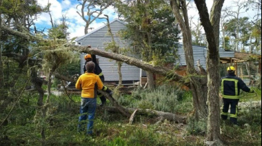 Ushuaia respondió a más de 60 intervenciones por el temporal de viento en 5 horas