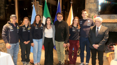 Ushuaia recibió  al equipo de esquí de Italia en Cerro Castor