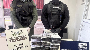 Paso San Sebastián: incautaron 11 kg de cocaína y 200 pastillas de metadona