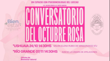Octubre Rosa: El Poder Judicial invita al conversatorio que dictarán psicooncólogas  