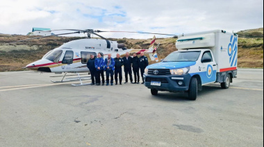La provincia realizó la primera aeroevacuación sanitaria con el helicóptero Bell 427