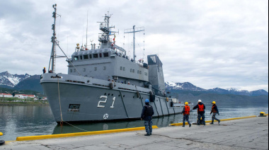 El aviso ARA "Puerto Argentino" arribó a Ushuaia