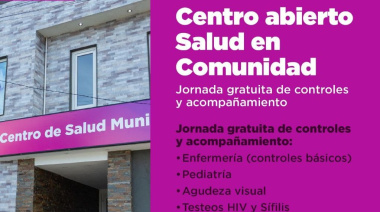 El Centro de Salud Municipal realiza una nueva jornada libre, gratuita y sin turnos previos