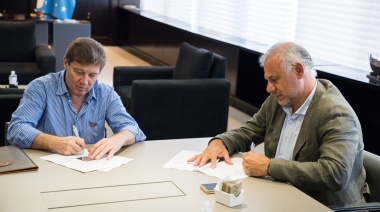 Melella firmó un convenio de cooperación con Newsan para más infraestructura en la producción de mejillones