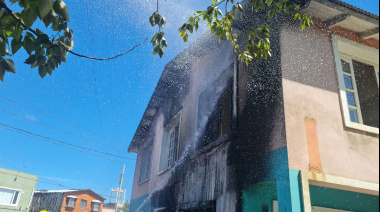 Incendio accidental en un taller mecánico de Río Grande