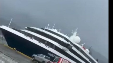 Fuertes ráfagas de viento provocaron la colisión entre dos cruceros antárticos