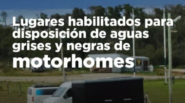 Ushuaia informa los puntos habilitados para el desagote de aguas grises y negras de motorhomes