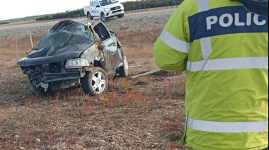 Joven que dirigía un auto volcó en inmediaciones de Tolhuin