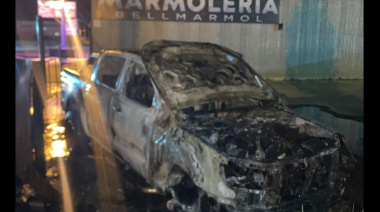 Incendio de una camioneta en el predio de una empresa