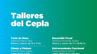 Inician los talleres gratuitos 2026 en el CePLA El Palomar para adolescentes y jóvenes de Ushuaia