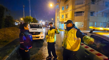 Operativo municipal en distintos puntos de Ushuaia ante las fuertes lluvias