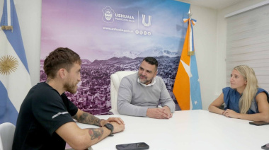 Atletas destacados por su logro en la UTMB fueron recibidos por el intendente Vuoto