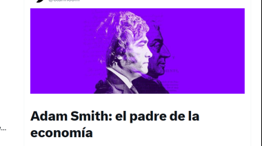 Amplia columna de Milei en Clarín destaca la figura de Adam Smith