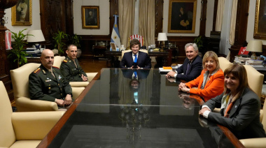 Javier Milei recibió al gendarme Nahuel Gallo en Casa Rosada