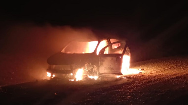 Un hombre herido tras el incendio total de su vehículo en la Ruta Provincial "B"
