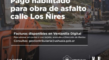Calle Los Ñires: La Municipalidad informó que vecinos ya pueden pagar la pavimentación