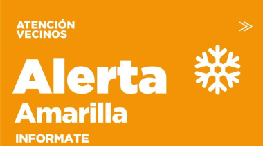 La Municipalidad informa alerta amarilla por nevadas para la tarde y noche de este lunes