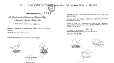 Finalmente Melella promulgó la ley que frenó la reforma constitucional