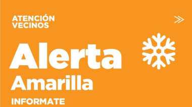 El Municipio informa alerta amarilla por nevadas intensas para la noche del lunes y la jornada del martes