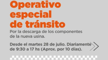 Nueva Usina de Ushuaia: Realizarán un operativo especial de tránsito ante la descarga de los componentes