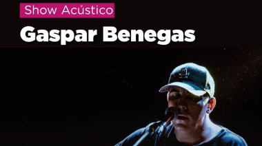 Gaspar Benegas presentará este domingo un show acústico en el Medio Caño