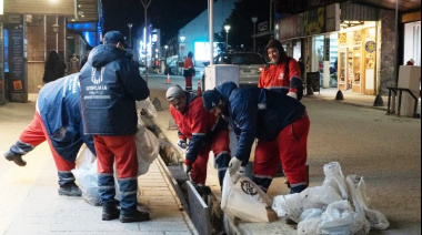 Ushuaia intensifica los trabajos de mantenimiento y acondicionamiento de pluviales
