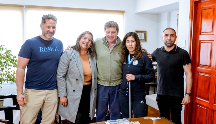 Melella recibió a la judoca Rocío Ledesma