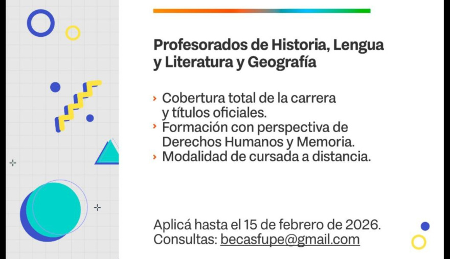 Impulsan becas para cursar el profesorado con enfoque en derechos humanos