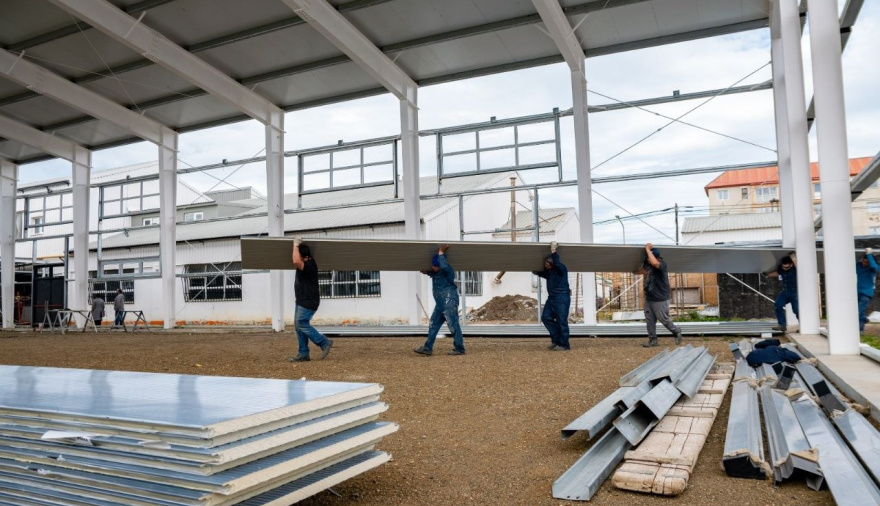 Avanza la construcción del gimnasio Soberanía Nacional