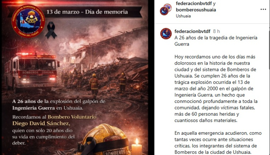 A 26 años de la explosión en Ingeniería Guerra: la Federación recordó la tragedia como "uno de los días más dolorosos"