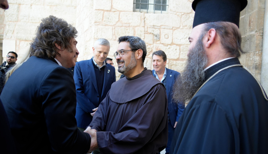 Javier Milei visitó la Iglesia del Santo Sepulcro en su gira por Israel