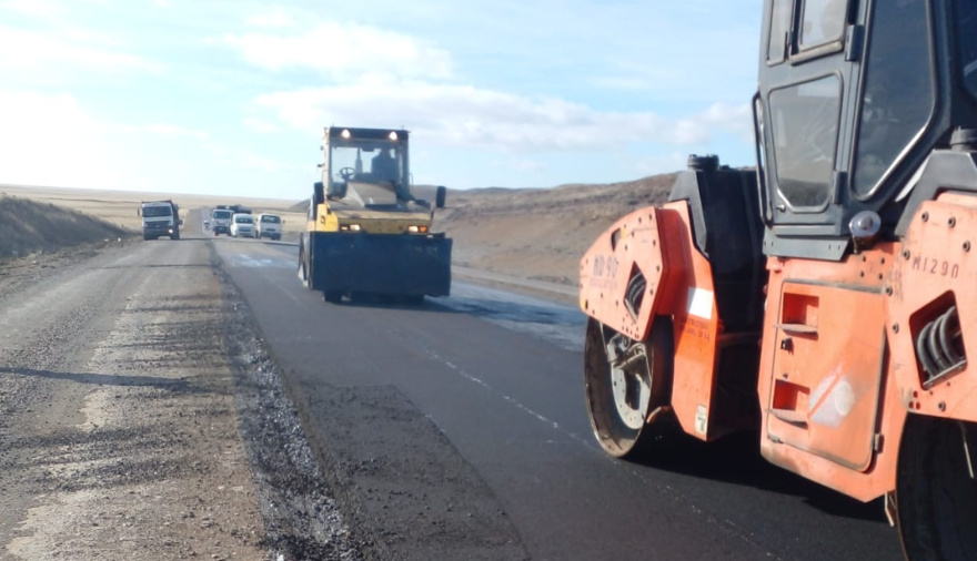 Avanzan los trabajos de reparación de la Ruta I en la salida de Tierra del Fuego