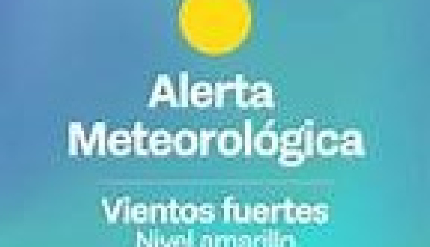Alerta amarilla por fuertes vientos para este lunes 15 de junio