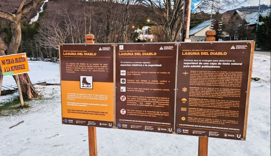 El Municipio informará a diario si la Laguna del Diablo está apta para patinar