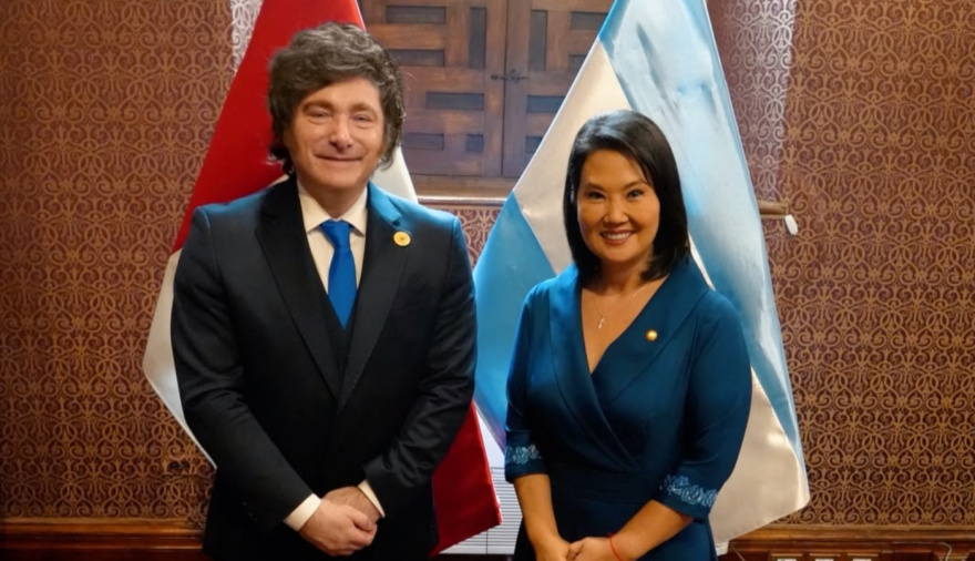 Milei mantuvo un encuentro bilateral con Keiko Fujimori en Lima