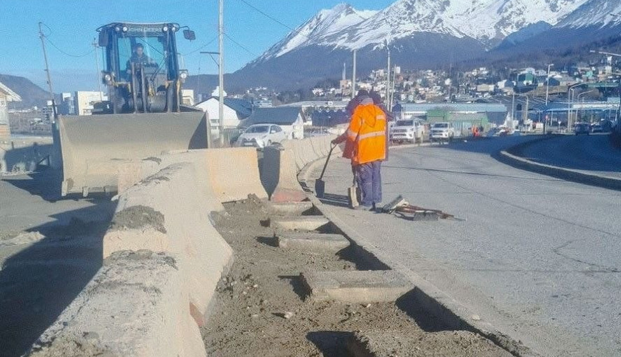 La Municipalidad realizó tareas de limpieza en avenida Perito Moreno