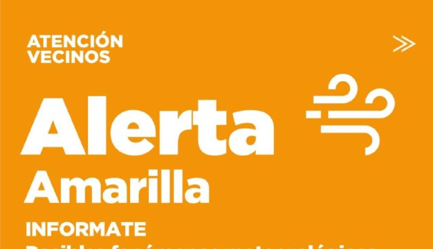 Defensa Civil emite una alerta amarilla por fuertes vientos