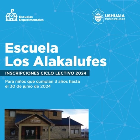 Se encuentran abiertas las inscripciones en la escuela experimental "Los Alakalufes"