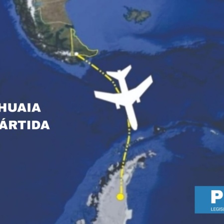 Pino busca sancionar una ley para establecer un puente aéreo entre Ushuaia y la Antártida 